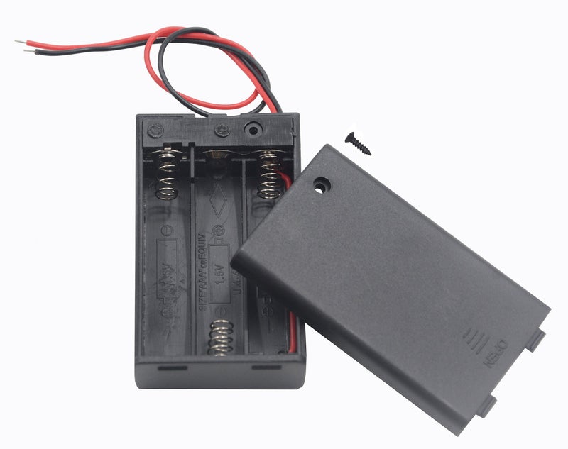 LAMPVPATH (Pack of 3) 3 AAA Battery Holder with Switch, 4.5V Battery Holder with Switch, 3X 1.5V AAA Battery Holder with Leads and Switch - Image 4